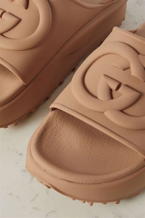 gucci slides chunky|gucci rubber platform slides.